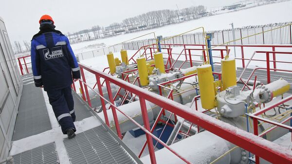 Работник Газпрома на газоизмерительной станции. Архивное фото