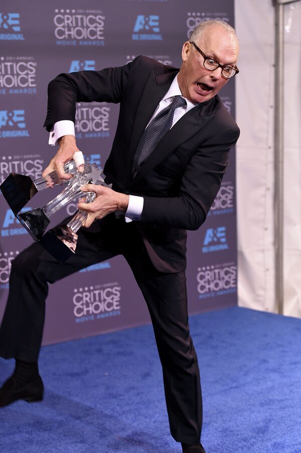 Американский актер Майкл Китон на церемонии вручения премии Critics' Choice