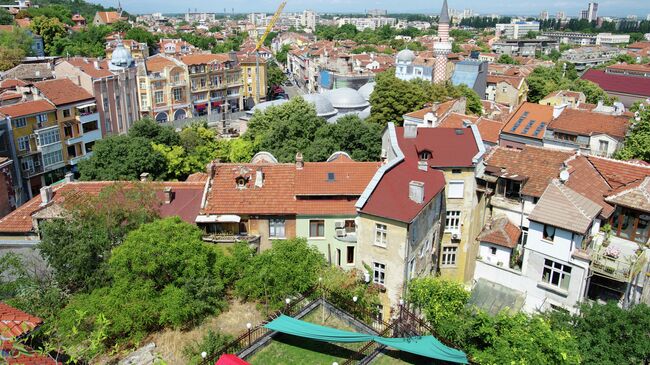 Вид на город Пловдив, Болгария. Архивное фото