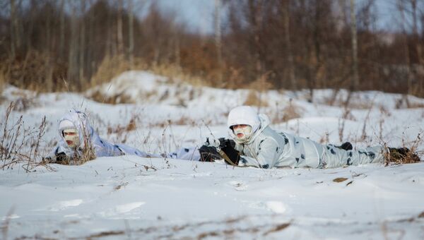 Тренировка курсантов Арктического подразделения ДВВКУ. Архивное фото