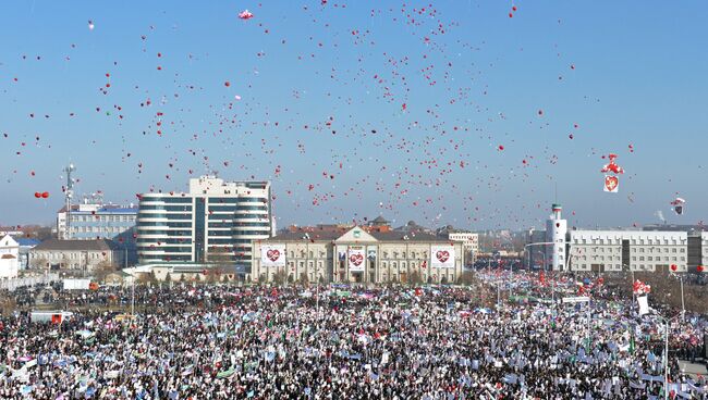 Митинг в Грозном, архивное фото