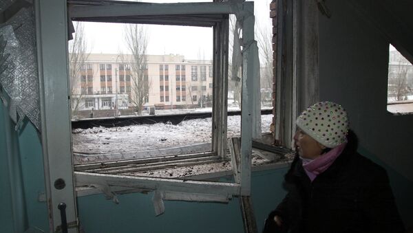 Женщина в больнице, пострадавшей в результате обстрела Донецка украинской армией. Архивное фото