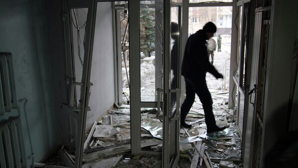 Больница в Донецке после обстрела украинской артиллерией