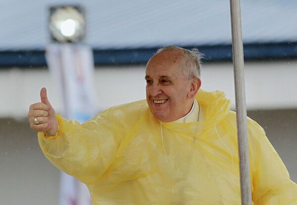 Папа Римский Франциск во время визита на Филиппины
