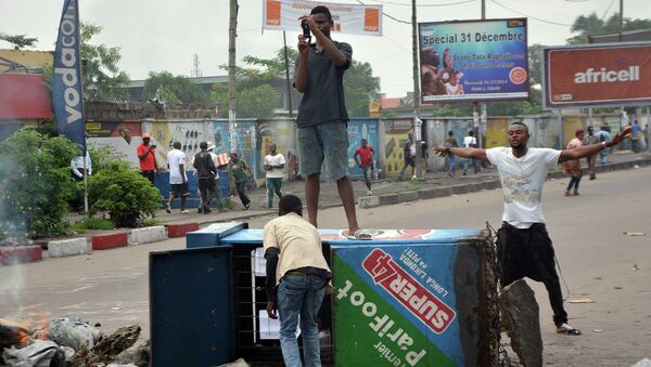 Протестующие на улице в Конго. Архивное фото