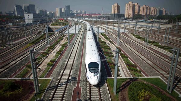 Скоростной поезд в Китае. Архивное фото