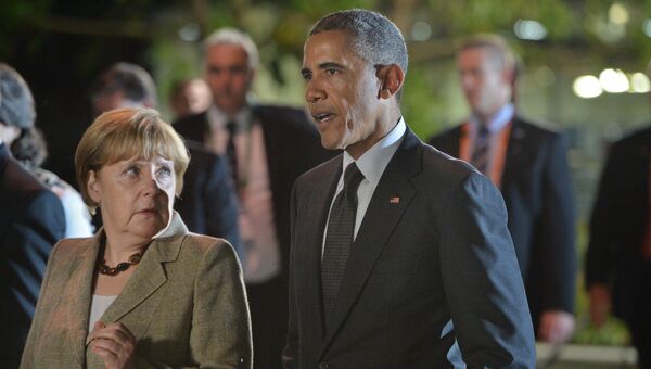 Президент США Барак Обама и Федеральный канцлер Германии Ангела Меркель. Архивное фото