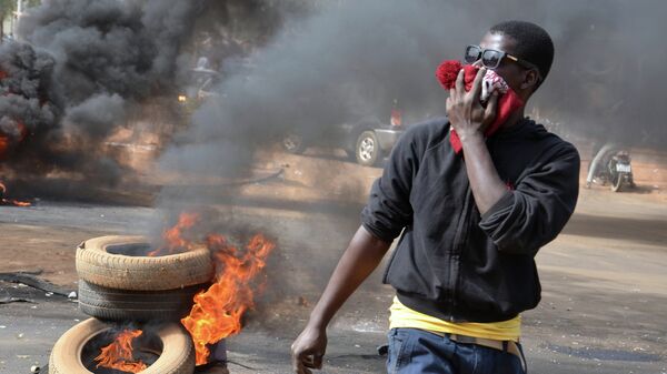 Беспорядки в городе Ниамей в Нигере