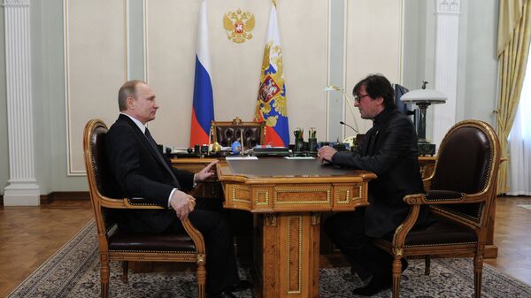 Президент РФ В.Путин провел рабочую встречу с главным дирижером Государственного симфонического оркестра Новая Россия Ю.Башметом