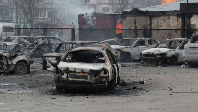 Последствия обстрела Мариуполя