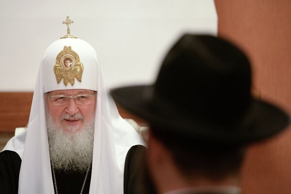 Патриарх Московский и всея Руси Кирилл на встрече с представителями еврейской общины Еврейского автономного округа