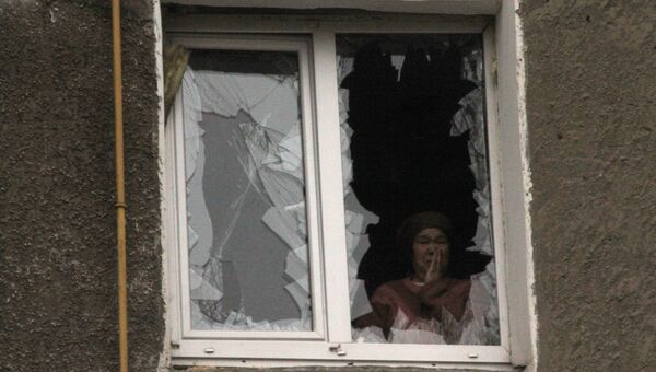 Последствия обстрела Горловки украинскими силовиками. Архивное фото