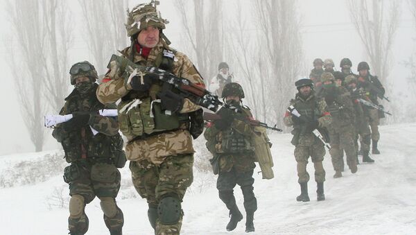 Бойцы батальона Донбасс возле города Лисичанск Луганской области, Украина