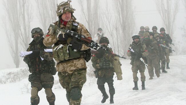 Бойцы батальона Донбасс возле города Лисичанск Луганской области, Украина. Архивное фото