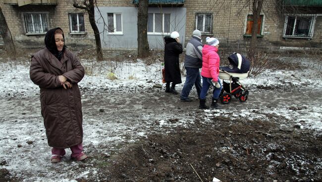 Последствия обстрела Донецка