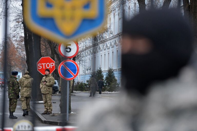 Митинг батальона Айдар у Минобороны Украины