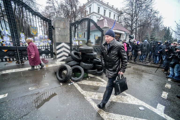 Митинг батальона Айдар у Минобороны Украины