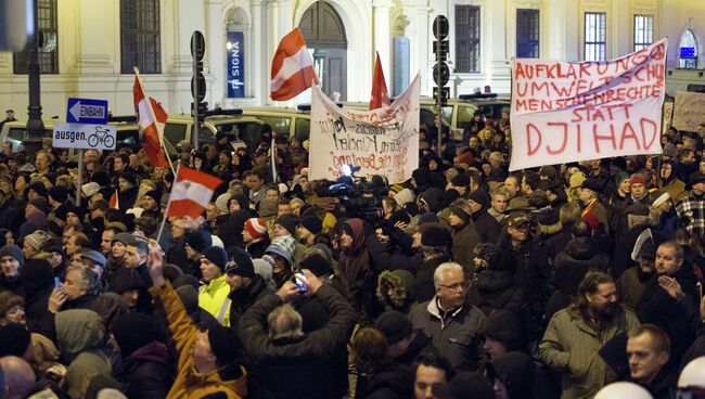 Акция Pegida в Вене