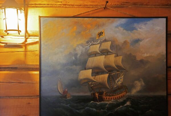 Картина с изображением 54-пушечного линейного корабля Полтава