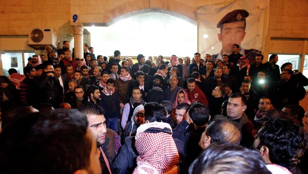 Протесты в связи с казнью пилота в Аммане, Иордания, 3 февраля 2015