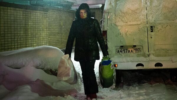 Светлана Давыдова после освобождения из СИЗО Лефортово в Москве. 3 февраля 2015