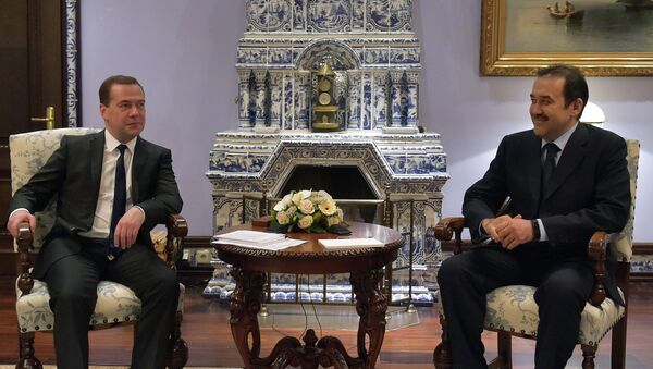 Премьер-министр РФ Дмитрий Медведев встретился с премьер-министром Казахстана К.Масимовым