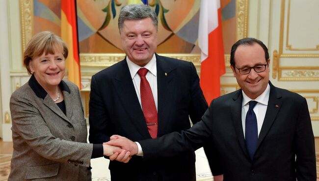 Визит руководителей Франции и Германии в Киев. Архивное фото
