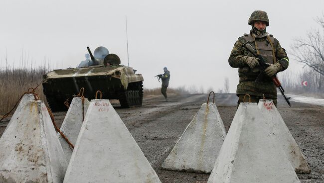 Украинские военные в Дебальцево