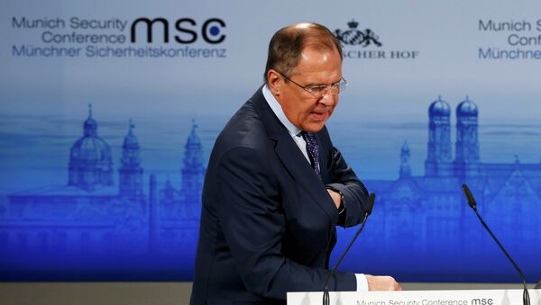 Глава МИД России Сергей Лавров на Мюнхенской конференции 7 февраля 2015 года