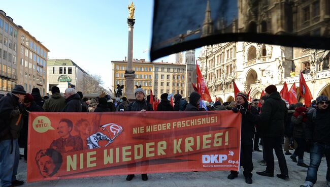 Акции протеста против НАТО в Мюнхене