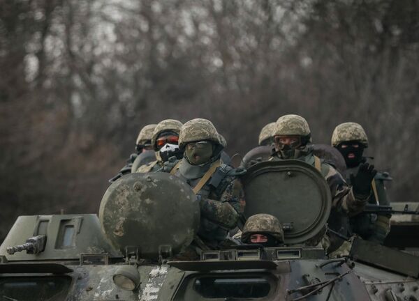 Военнослужащие украинской армии в Дебальцево