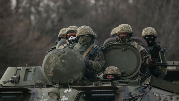 Военнослужащие украинской армии в Дебальцево