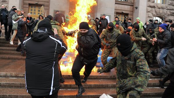 Митинг против подорожания цен на проезд в Киеве. Архивное фото