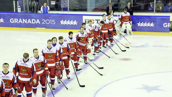 Сборная России по хоккею на Универсиаде 2015. Архивное фото
