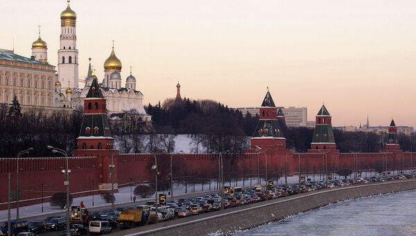 Вид на Московский Кремль зимой. Архивное фото