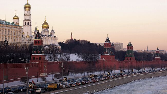 Вид на Московский Кремль зимой. Архивное фото