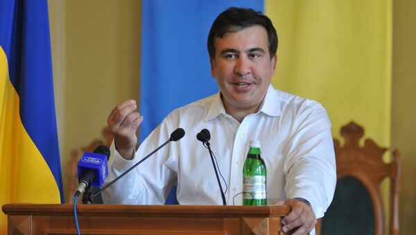 Экс-президент Грузии М.Саакашвили посетил Львов. Архивное фото
