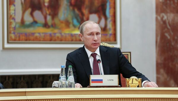 Президент России Владимир Путин во Дворце независимости в Минске