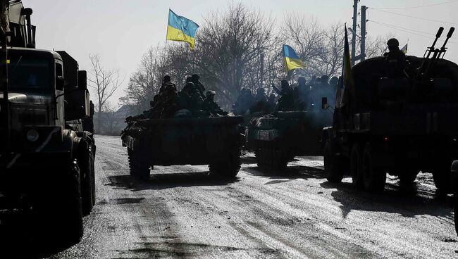 Украинские военные под Дебальцево