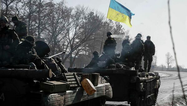 Украинские военные под Дебальцево