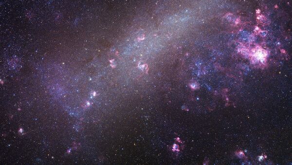 Фотография фрагмента Большого Магелланового Облака, где были найдены необычные звезды-близнецы