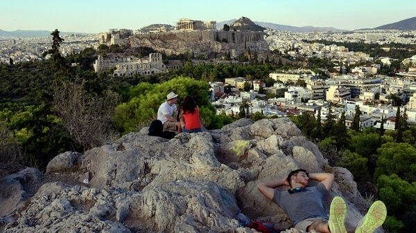 Вид на Афины с холма