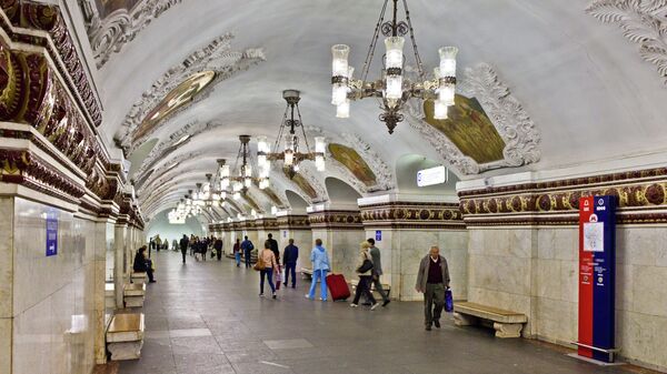 Станция метро Киевская Арбатско-Покровской линии Московского метрополитена. Архивное фото