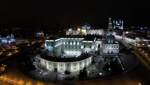 Ночные огни Казанского кремля