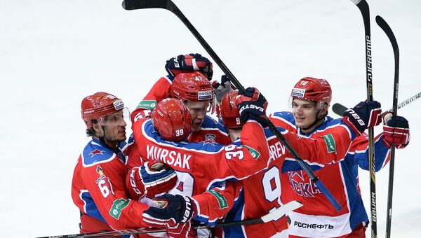 Хоккей, команда ЦСКА . Архивное фото
