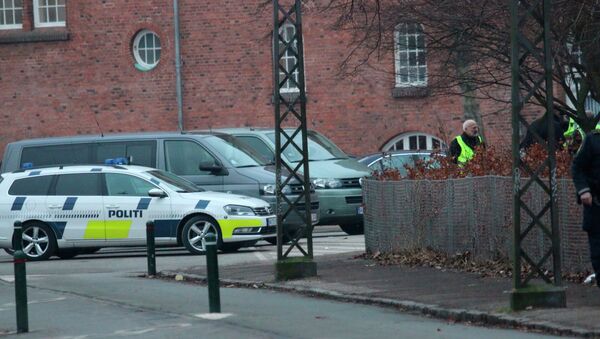 Полиция на месте стрельбы в Копенгагене