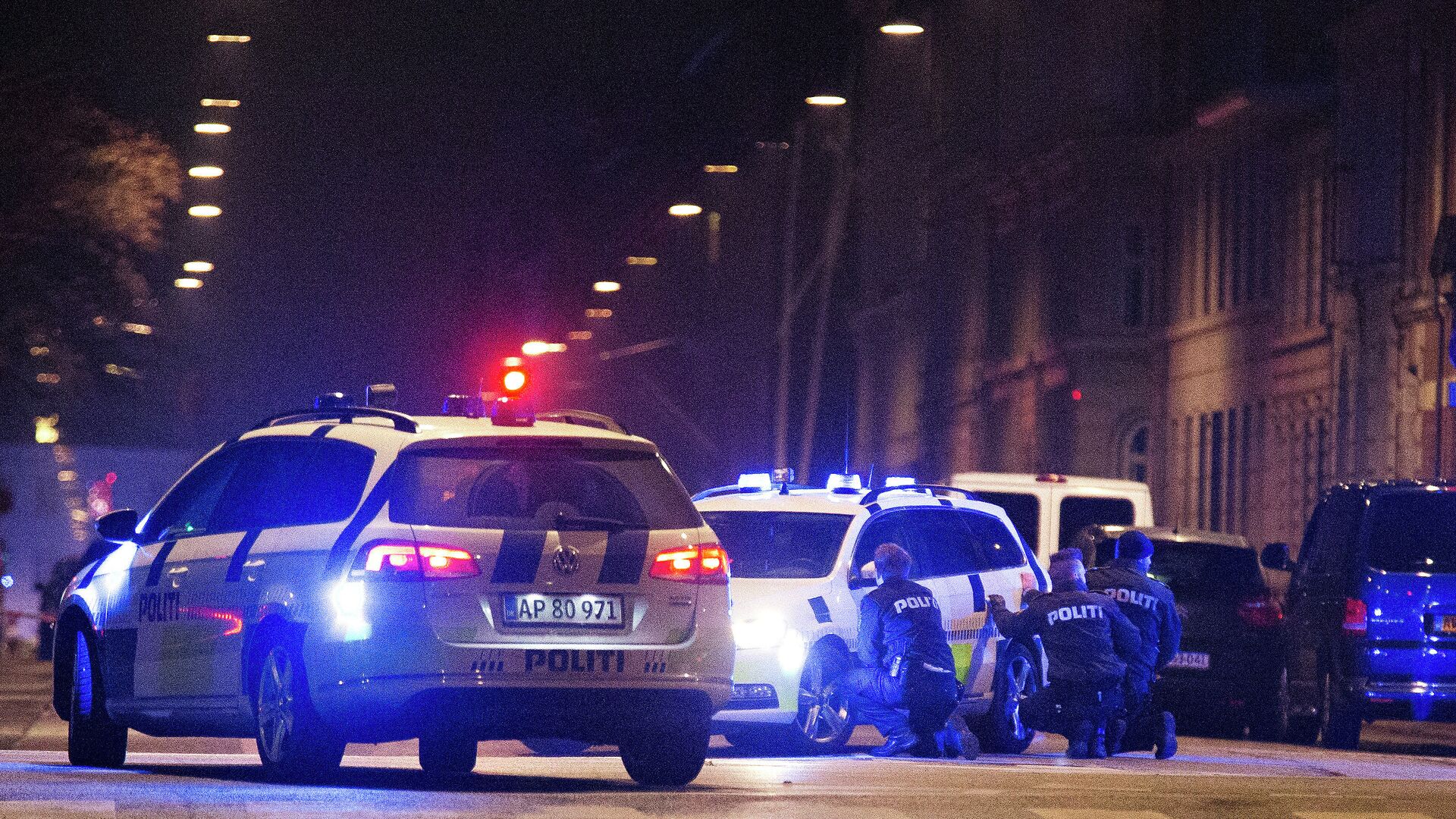 Полиция на месте стрельбы в Копенгагене, 15 февраля 2015 - РИА Новости, 1920, 10.05.2021