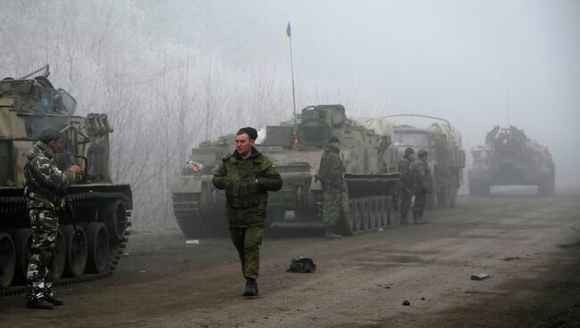 Украинские силовики в районе Дебальцево