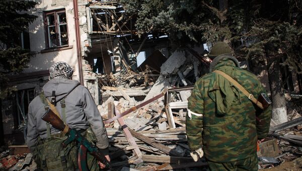 Ополченцы в Горловке в Донецкой области. Архивное фото