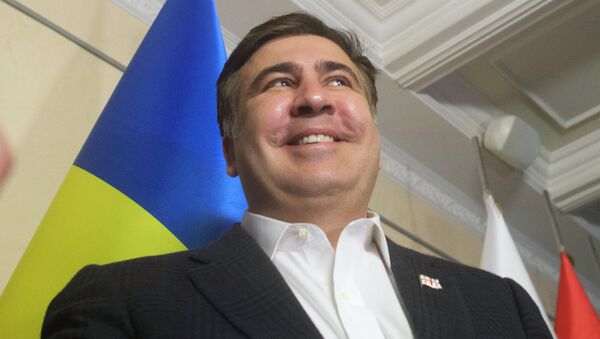 Председатель Одесской областной государственной администрации Михаил Саакашвили на встрече с жителями Одессы. Архивное фото
